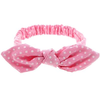 China New fashion baby products 2021 cute colorful rabbit ears dot pattern headwear ear accessories earrings baby headbands girl for sale