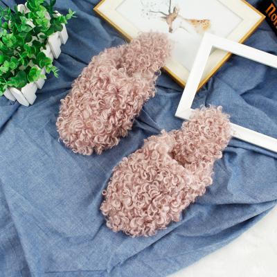 China 2021 Fashion Trend Custom Coral Fleece Slippers for Girls Slip Resistant Thin Wear-Resistant and Comfortable Teddy Plush Cotton Unique Slipper for sale