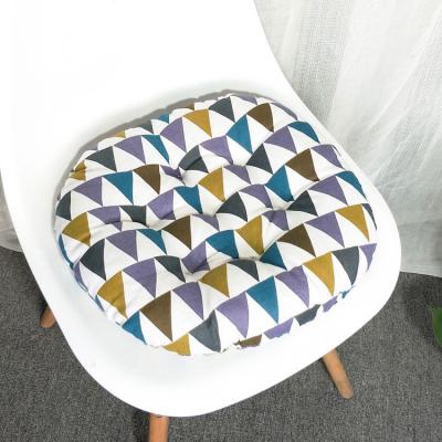 China Hot Selling Japanese Style Massage Printed Chair Cushions Stuffed Round Futon Memory Foam Cushion Office Canvas Cushion for sale