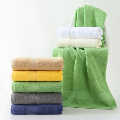 China Simple and fashionable color cotton and linen fabric pure hotel bath towel viable soft and comfortable non-shedding towel for sale