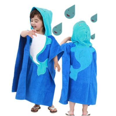 China Viable Cartoon Cotton Child Coat Boys And Girls Wear Comfortable Hooded Beach Towel Swimming Pool Clothes Bathrobes Bathing Beach Towels for sale