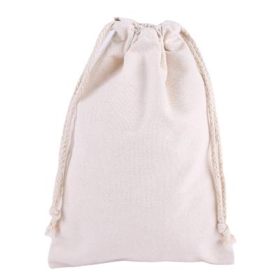 China 20x25cm Recyclable Cotton Drawstring Bag for sale