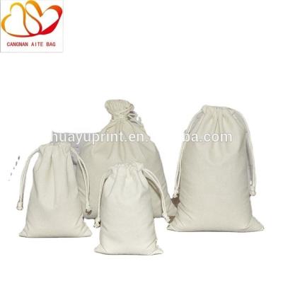 China Small Recyclable Cotton Drawstring Bag for sale