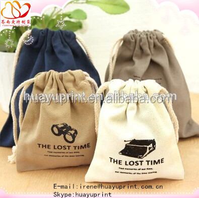 China 100% Eco-friendly Cotton Drawstring Bags / Travel Bag for sale