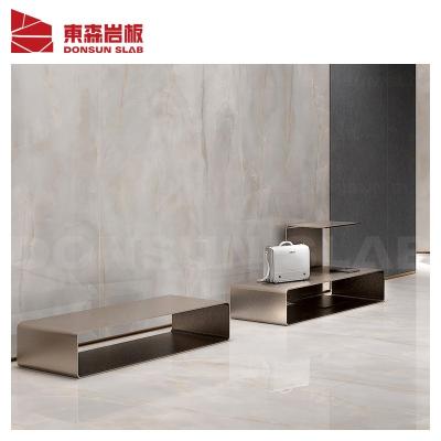 China Glazed Metallic Tiles Polished Glazed Marble Onyx Look Porcelain Slab Tile For TV Background for sale