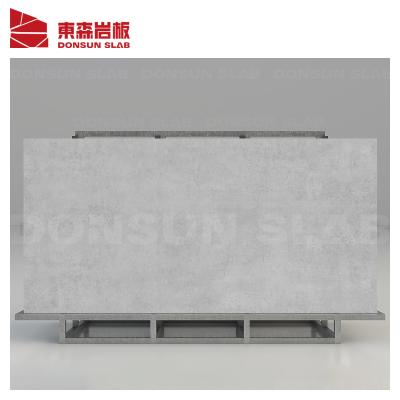 China Modern Lightweight Gray Matt Slab Stone Finished Porcelain Slab Tile For Hotel Interior Floor And Wall for sale