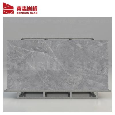 China Glazed Metallic Tiles Light Gray Marble Polished Finished Porcelain Slabs Floor And Wall Tiles With 6mm And 9mm Thickness for sale