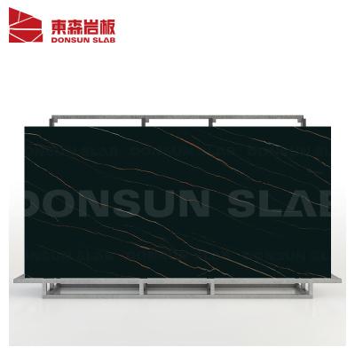 China Large Format High Performance Wholesale Black Porcelain Marble Slabs Tile For Shower Walls for sale