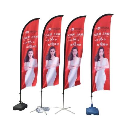 China FLYING Promotion Advertising Beach Flag Outdoor Feather Flag Custom Flag for sale