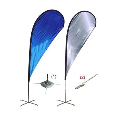 China Wind-Resistant Large Outdoor Full Color Beach Feather Flag FLYING for sale