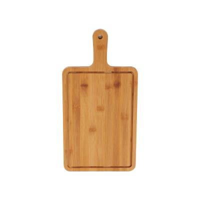 China Wholesale Sustainable Natural Bamboo Wooden Chopping Board Wood Cutting Board With Handle for sale