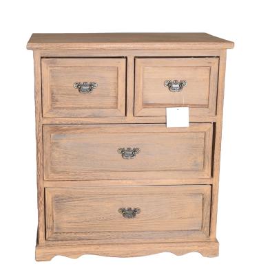 China Retro Drawers Bedside High Feet Furniture Storage Dresser Convertible Table Chest for sale