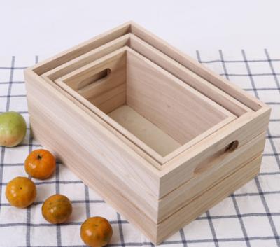 China Wholesale Farmhouse Decor Europe Vintage Handmade Rustic Wooden Storage Box for sale