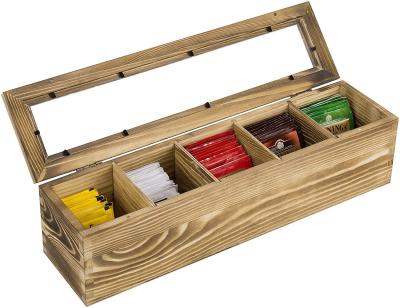 China China Retro Wooden Box Desktop Flip Wooden Jewelry Storage Box Solid Tea Gift Box for sale