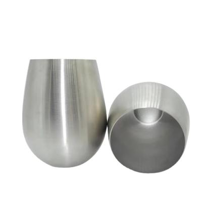 China Wholesale custom stemless stainless steel vintage wine glass modern factory wine glass for sale