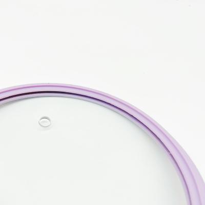 China Wholesale Universal Tempered Silicone Lid Viable Hot Selling Cookware Glass Pan Lid for sale