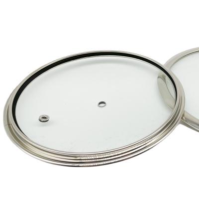 China Factory direct sale high quality viable stainless steel tempered glass lid for cookware cooking pot lid for sale