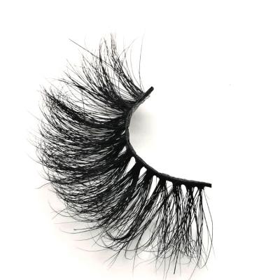 China Wholesale Strip Long Private Label Eyelashes Real Natural Mink Eyelashes 25mm Full Lashes for sale