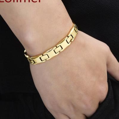 China High Quality Bio Titanium Steel Bracelet Power Germanium Therapy Energy Health Magnetic Bracelet For Men for sale