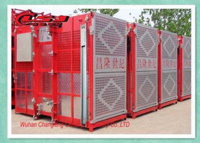 China Twin Cage Personel Materials Construction Elevator , Builders Buck Hoist Elevator for sale