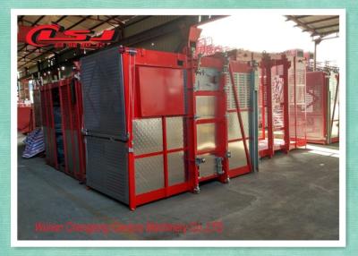 China Temporary Construction Goods Passenger Lifts Double Cages Vertical for sale