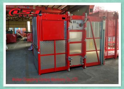 China 1 Ton Capacity Double Cage Construction Elevator Safety For Passenger And Material for sale