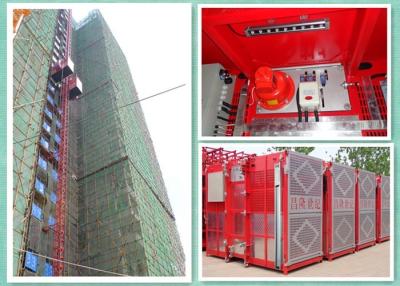 China High Efficiency Construction Material Hoist , Building Site Lifting Heavy Equipment Twin Cage for sale