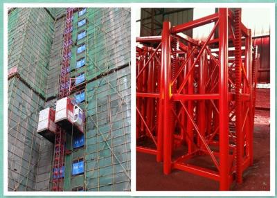 China Rack & Pinion Construction Material Lifting Equipment With Single Cag / Double Cage for sale