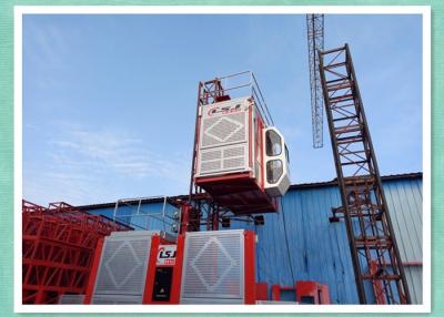 China 3 Motors Driven Double Cages Building Hoist Construction Elevator Rental for sale