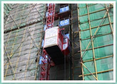 China Twin Cages Construction Site Building Material Lift , Rack And Pinion Elevator Manufacturers for sale