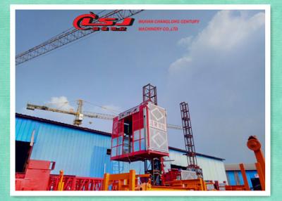 China Temporary Double Cage Building Hoist 34m/Min , Industrial Elevator Lift for sale