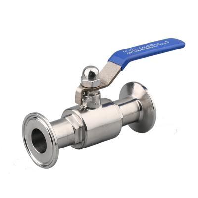 China Good quality stainless steel standard 1 inch SUS304 direct way sanitary stainless steel quick install sanitary ball valve for sale