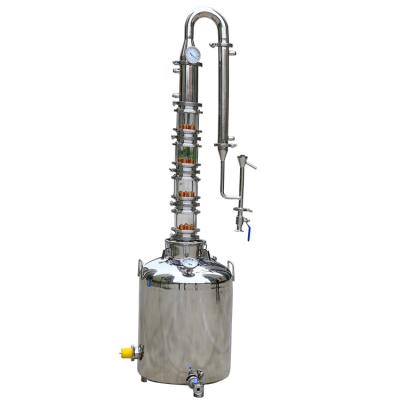 China food & Beverage Factory Hign Quality Alcohol Distiller Whiskey Mini/Stroke/Sprits/Alembic Distilling Machine 100L Ethanol Illegal Alcohol Reflux Still Red Copper for sale