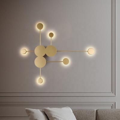 China Modern interior decoration background wall lamp modern golden hallway led wall light for sale