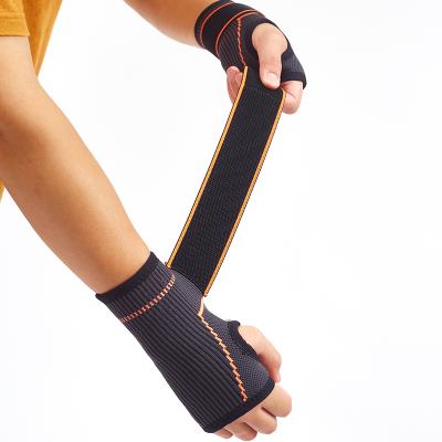 China Custom Logo Wrist Protector Comfortable Adjustable Brace Support Wrist Wraps For Sprain Strain for sale