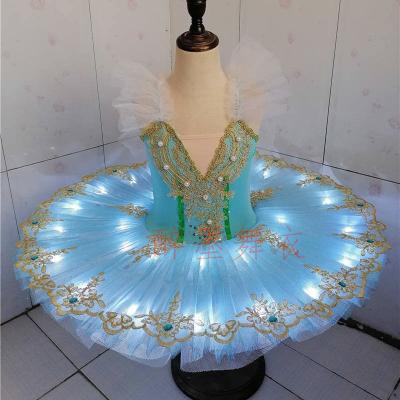 China Dress Up Children's Ballet Little Swan Fluffy Skirt Performance Clothes Professional Bride Tutu One-Piece Girl Fluffy Skirt Performance for sale