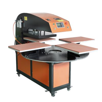 China Garment Shops Four Stations 16x24 Automatic Pneumatic Heat Press Machine for sale