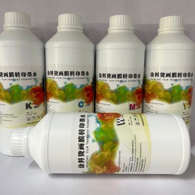 China Factory eco-friendly sunproof waterproof DTF ink for DTF printer/whiteink printer and hot melt powder PET film for sale