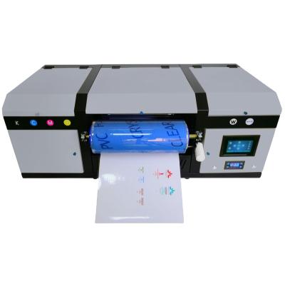 China Garment shops special hot sale PET flim DTF printer UV crystal label transfer paste logo label pressure sensitive printer for sale