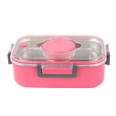 China PORTABLE stainless steel with hot insulated food bowl plastic food container for kids lunch box for sale