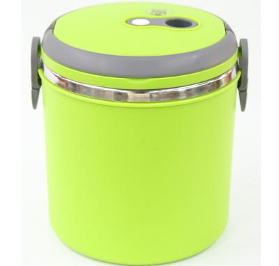 China PORTABLE Stainless Steel And Plastic With Hot Insulated Round Food Bowl Food Container Lunch Box for sale