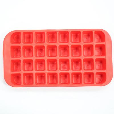 China TPR 32 Cavities Cake Mold Maker Brick Candy Chocolate Mold Building Brick Square Ice BrickTray for sale