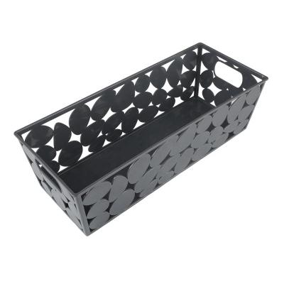 China Household desktop viable lightweight luxury box matching cosmetic box stone grain basket storage box for sale