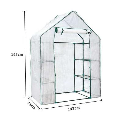 China Easily Assembled Pe Plant Cover Portable 3 Layer Indoor & Outdoor PE/PVC 3 Layer Mini Home Garden Plants Walk in 3 Tier Outdoor Greenhouse for sale