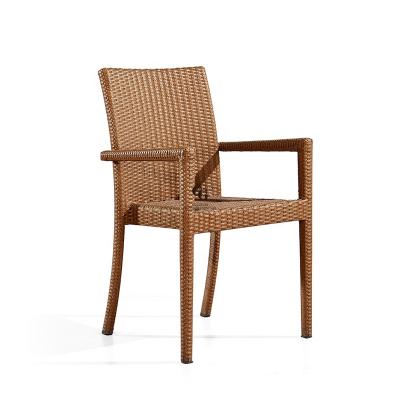 China Modern Rattan Cane Chair Outdoor Wicker Outdoor Dining Chairs Stacking Garden Chairs for sale