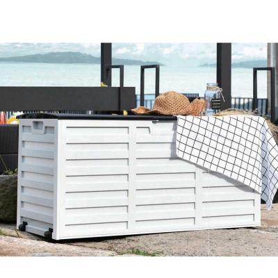 China Deck Storage Bench Garden Storage Bench Cushionless Patio Furniture Cushionless Outdoor Furniture Wicker Storage Box for sale