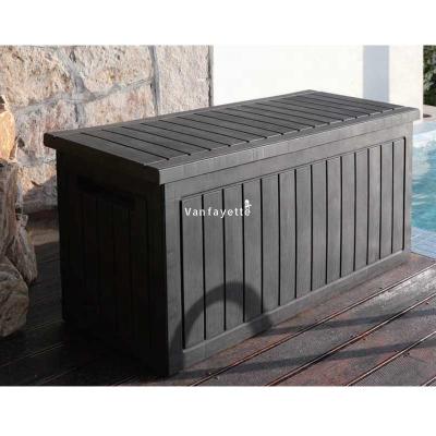 China Outdoor Stored Deck Box Bench Storage Seat Outdoor Wicker Storage Ottoman Outdoor Bench for sale