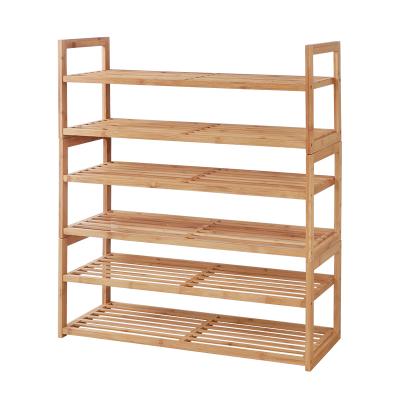 China High Quality Modern Custom Multi-Function Bamboo Folding Shoe Rack Eco-Friendly Bamboo (Height) Adjustable for sale