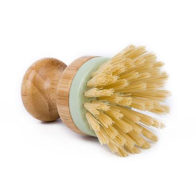 China Cooking/Bamboo Non-oily Brush Pot Multifunctional Cooking/BBQ Cleaning Brush Dishwashing Brush with Bamboo Handle for sale