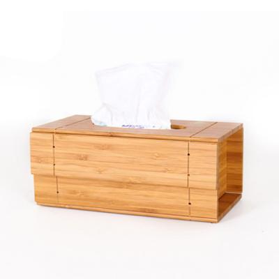 China Modern Wholesale Creative Custom Household Towel Tissue Box Bamboo Holder for sale